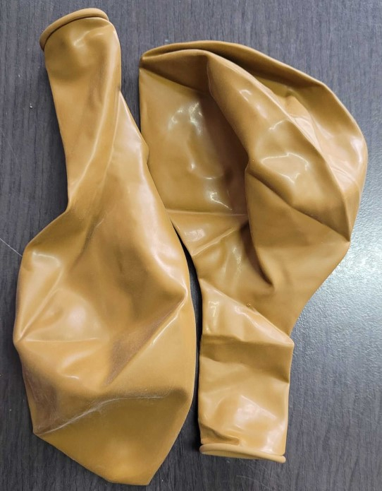 Set 2 baloane latex jumbo maro teracota 46 cm [4]