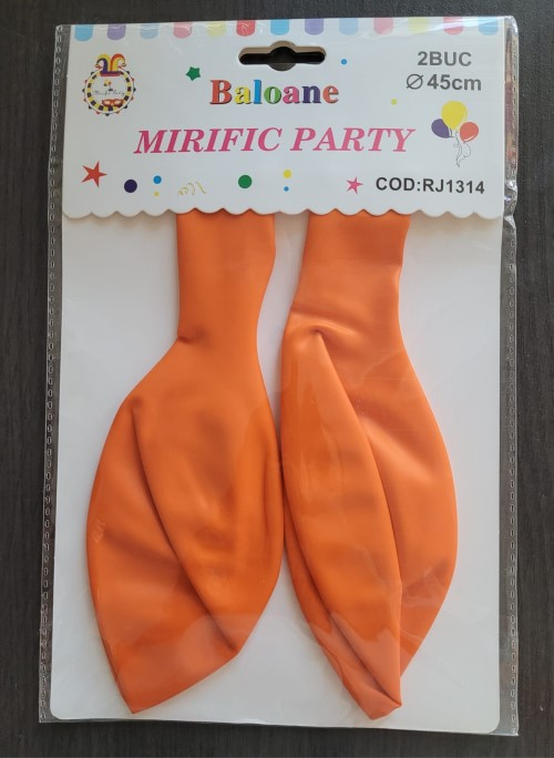 Set 2 baloane latex jumbo portocaliu 45 cm [6]
