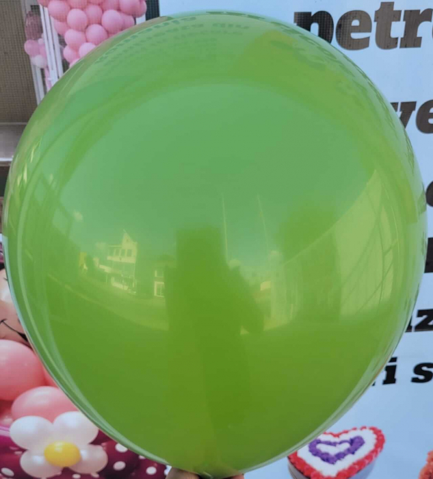 Set 2 baloane latex jumbo retro verde deschis 45 cm [4]