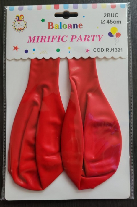 Set 2 baloane latex jumbo rosu 45 cm [6]