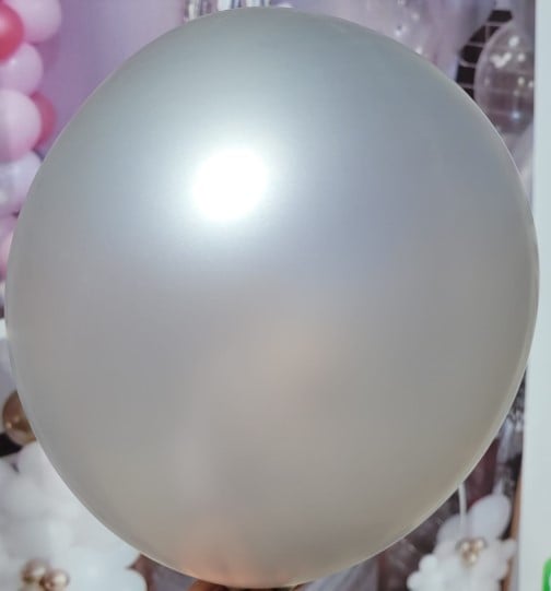 Set 2 baloane latex jumbo sidef argintiu 45 cm [2]