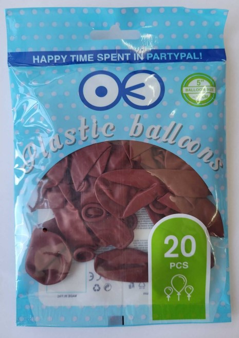 Set 100 baloane latex burgundy 13 cm [5]