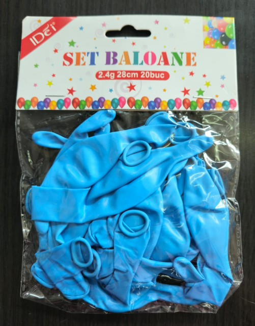 Set 20 baloane latex link o loon albastru 28 cm [4]