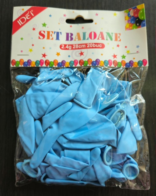 Set 20 baloane latex link o loon albastru deschis 28 cm [4]