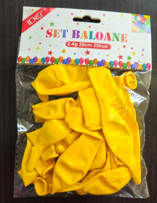 Set 20 baloane latex link o loon galben 28 cm [4]