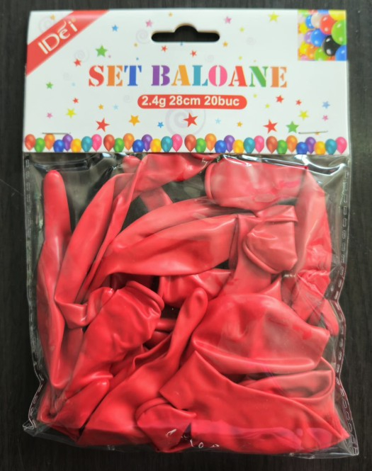Set 20 baloane latex link o loon rosu 28 cm [4]