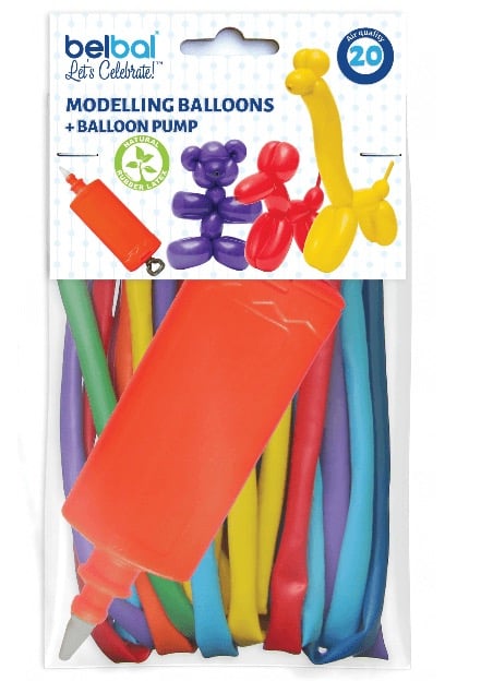 Set 20 baloane latex modelaj cu pompa [1]