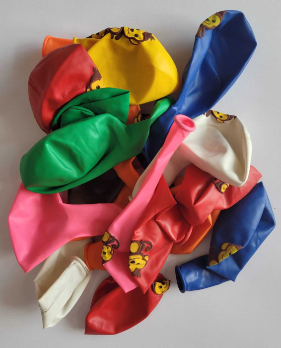 Set 20 baloane latex multicolore imprimate cu maimuta 30 cm [11]