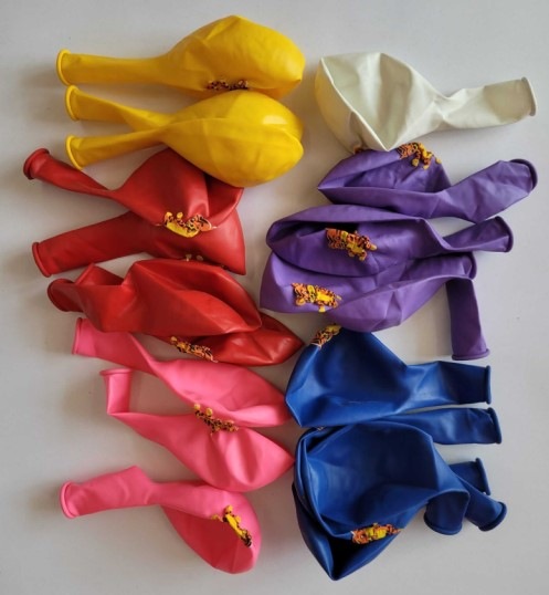 Set 20 baloane latex multicolore imprimate cu tigru 30 cm [9]