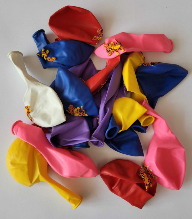 Set 20 baloane latex multicolore imprimate cu tigru 30 cm [8]