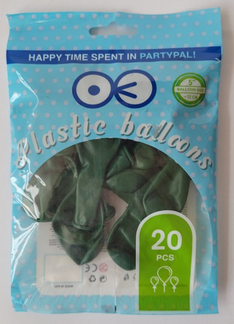 Set 20 baloane latex verde inchis 13 cm [5]