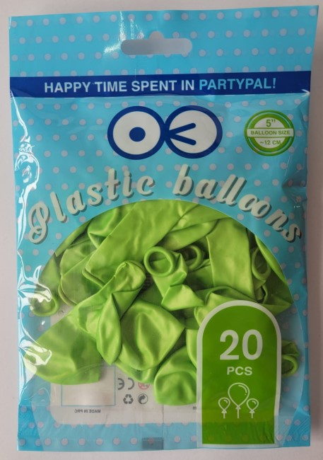 Set 20 baloane latex verde lime metalizat 13 cm [5]
