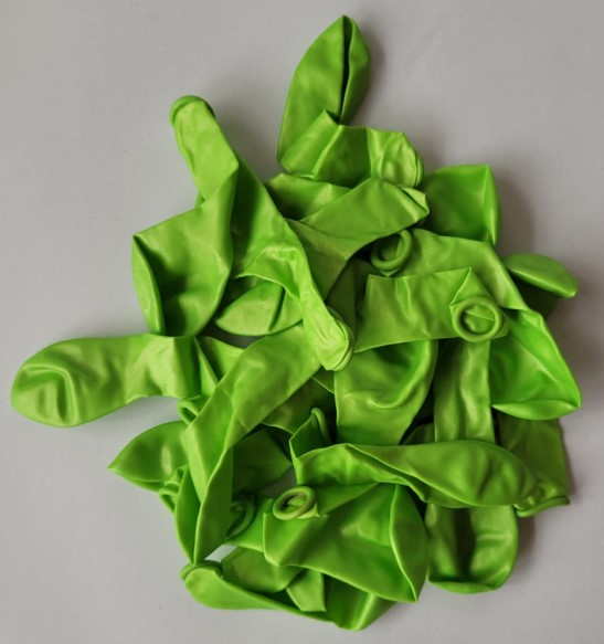 Set 20 baloane latex verde lime metalizat 13 cm [4]