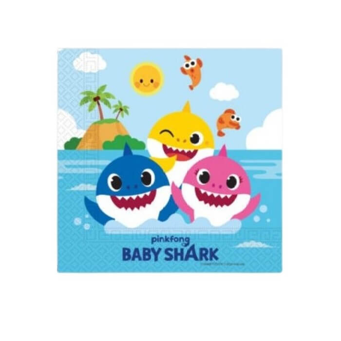 Set 20 servetele Baby Shark 33 x 33 cm