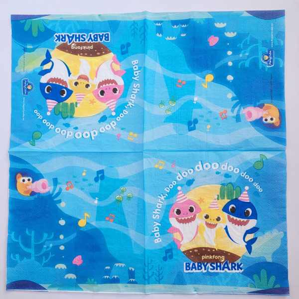 Set 20 servetele Baby Shark hartie 33 cm [4]