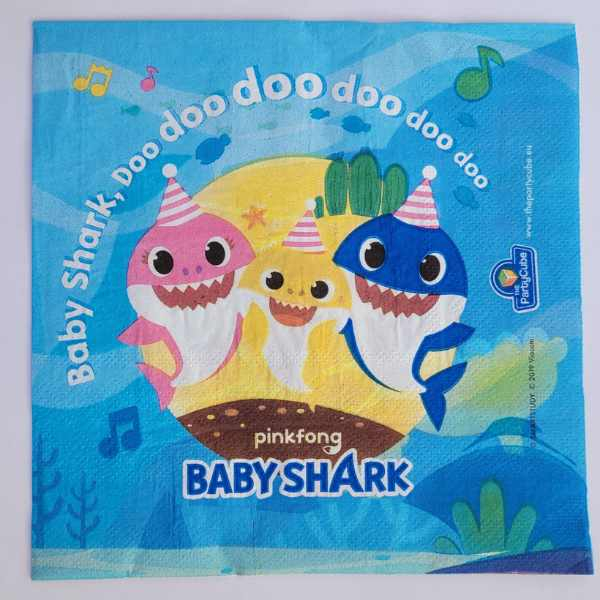 Set 20 servetele Baby Shark hartie 33 cm [2]