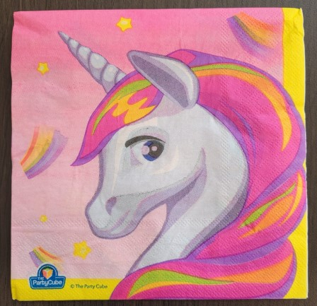 Set 20 servetele hartie Unicorn roz 33 x 33 cm [2]