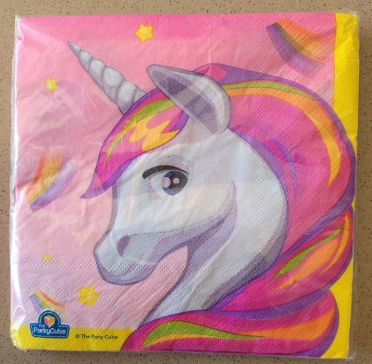 Set 20 servetele hartie Unicorn roz 33 x 33 cm [4]