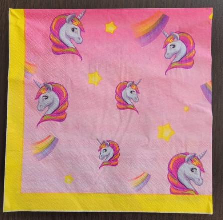 Set 20 servetele hartie Unicorn roz 33 x 33 cm [3]