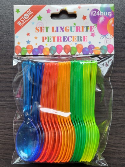 Set 24 lingurite multicolore 9 cm [5]