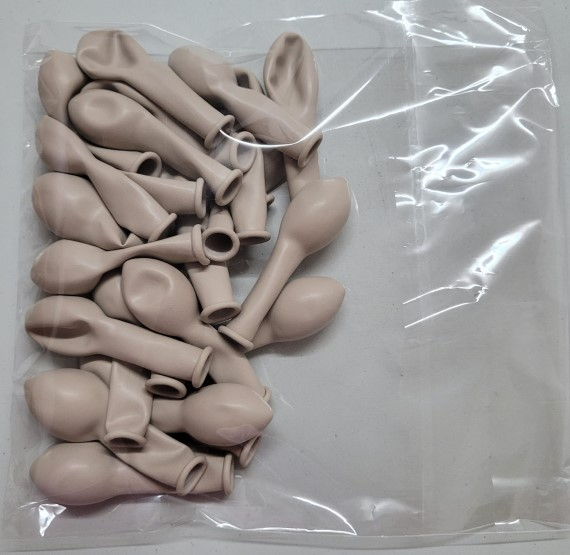 Set 25 baloane latex alabaster / warm white 13 cm [5]