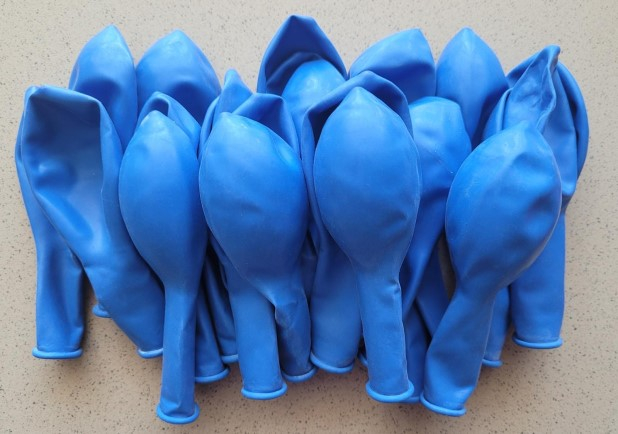 Set 25 baloane latex albastru 27 cm [6]