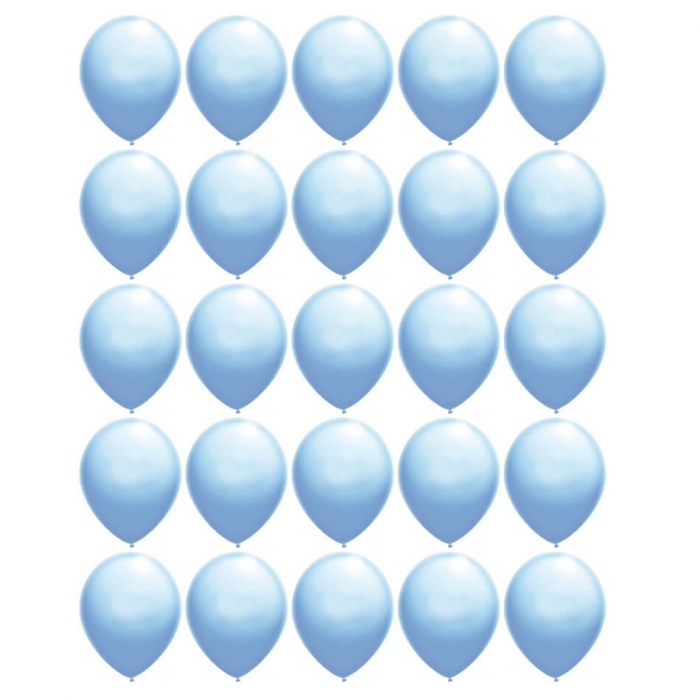 Set 25 baloane latex albastru deschis 30cm [6]