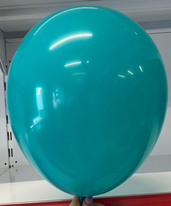 Set 25 Baloane latex aqua green/ verde marin 30cm [2]