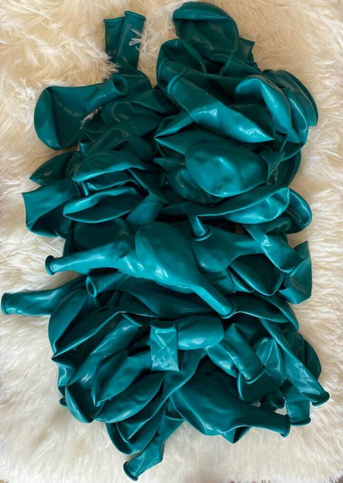 Set 25 Baloane latex aqua green/ verde marin 30cm [6]