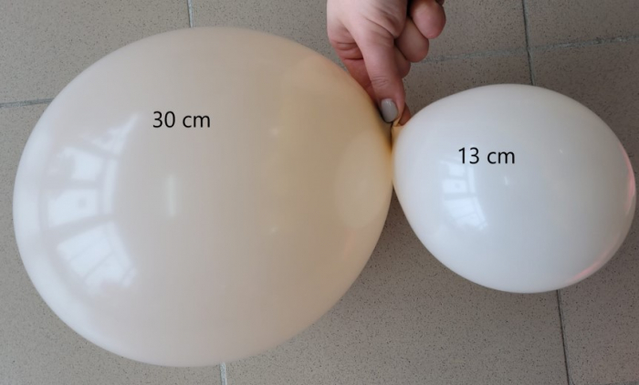 Set 25 baloane latex alabaster / warm white 30 cm [6]