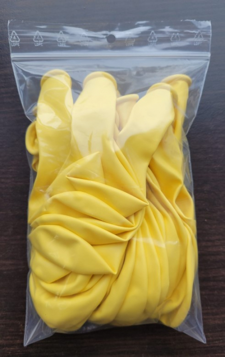 Set 25 baloane latex galben mustar 30 cm [4]