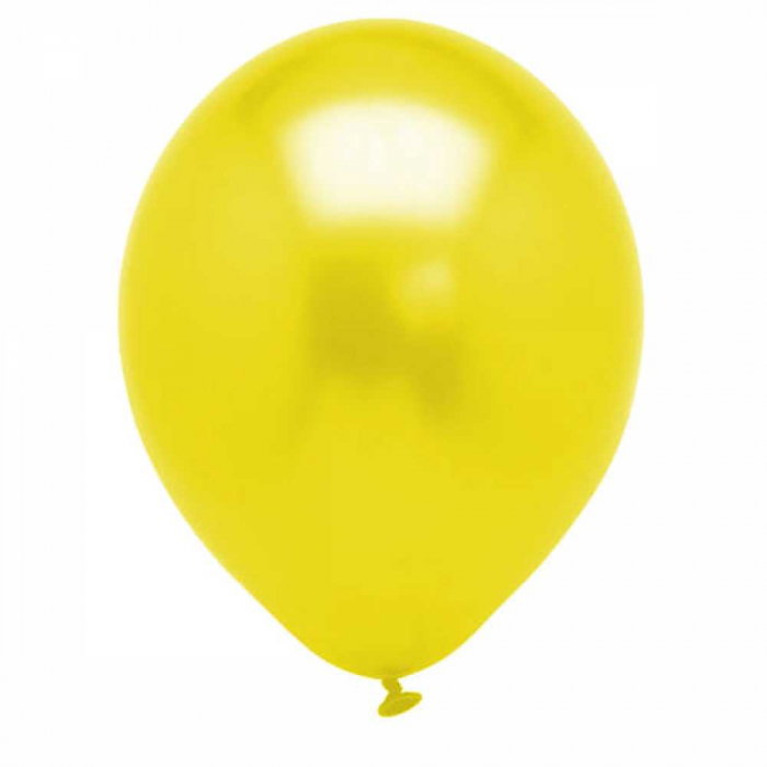 Set 25 baloane latex galben transparent 30 cm
