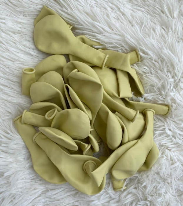 Set 25 baloane latex galben vanilie 27cm [4]