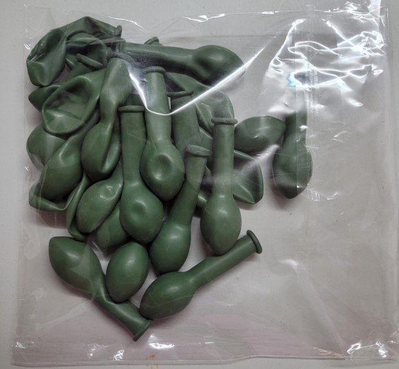 Set 25 baloane latex green rosemary / verde rozmarin 13 cm [5]