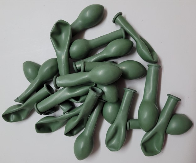 Set 25 baloane latex green rosemary / verde rozmarin 13 cm [4]