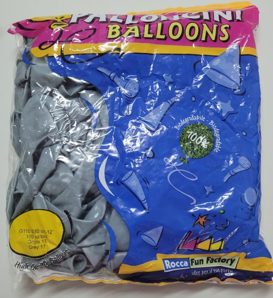 Set 25 baloane latex gri 30 cm [5]