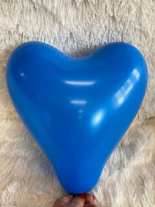 Set 25 baloane latex inima albastra 28 cm [2]