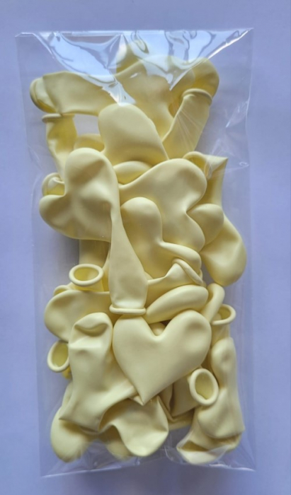 Set 25 baloane latex inima ivoire 12 cm [6]