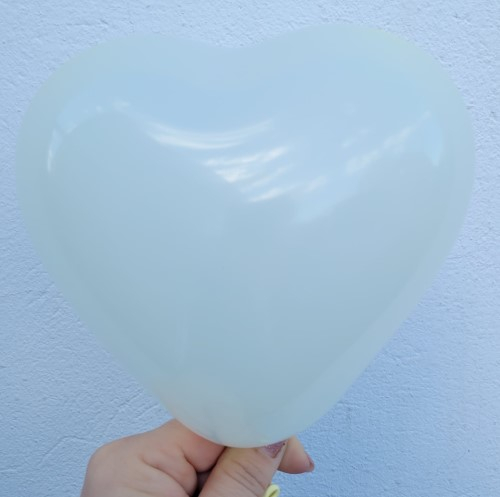 Set 25 baloane latex inima ivoire 12 cm [4]