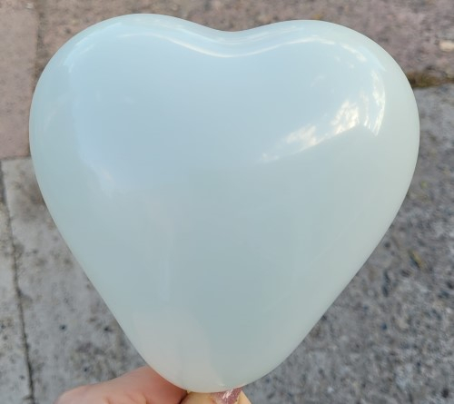 Set 25 baloane latex inima ivoire 12 cm [3]