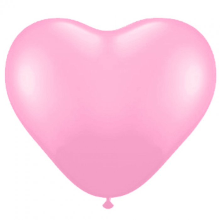 Set 25 Baloane latex inima roz 28 cm
