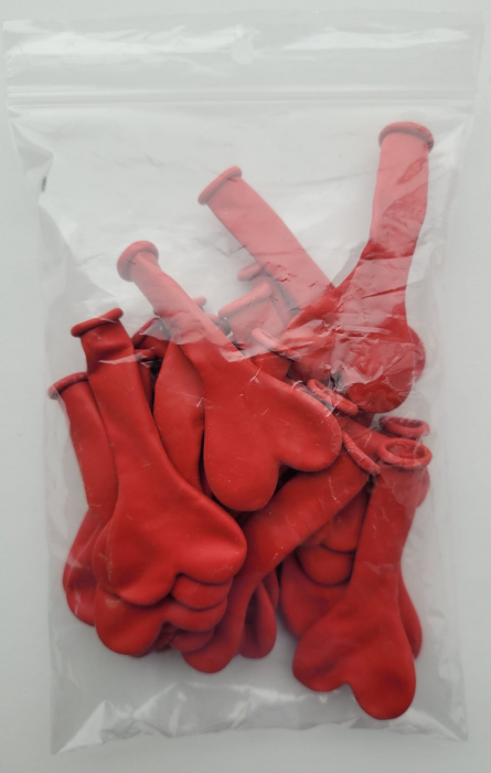 Set 25 baloane latex inimi rosii 12 cm [4]