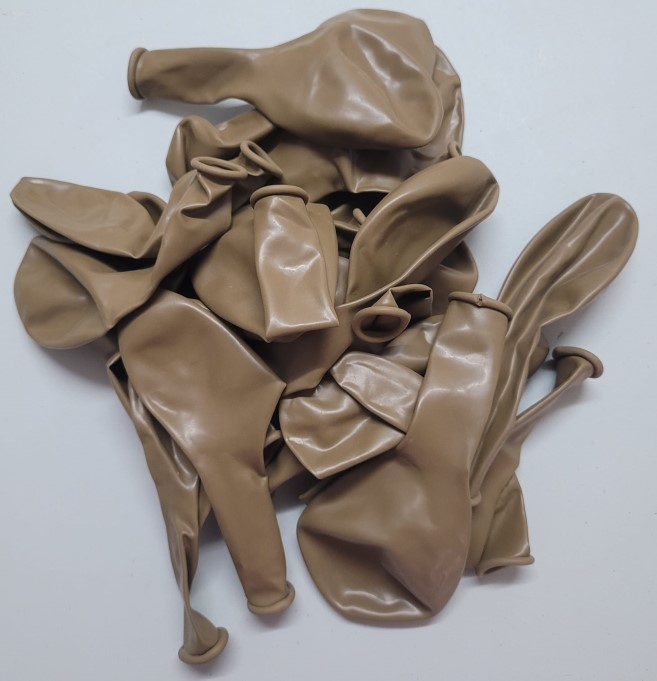 Set 25 baloane latex maro moka 30 cm [4]