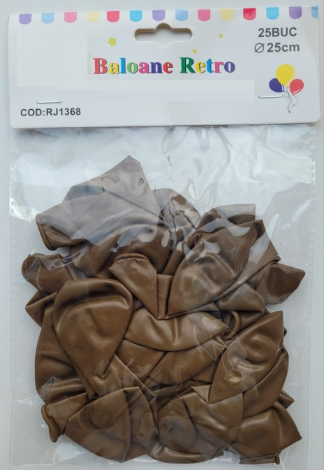 Set 25 baloane latex maro retro 25 cm [4]
