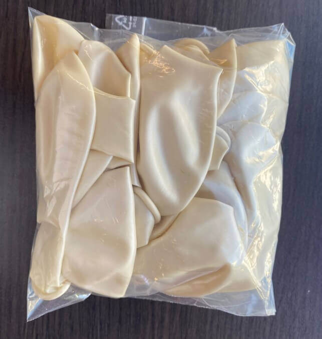 Set 25 balone latex metalizat / sidefate alb 28cm [5]