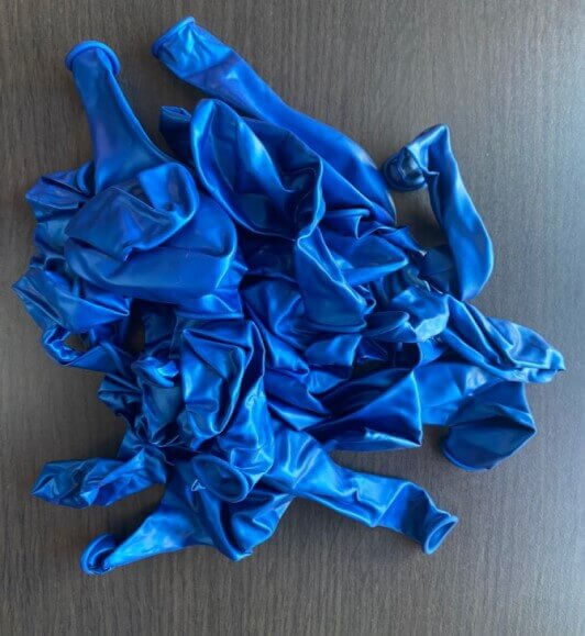 Set 25 baloane latex metalizat / sidef albastru 28cm [4]