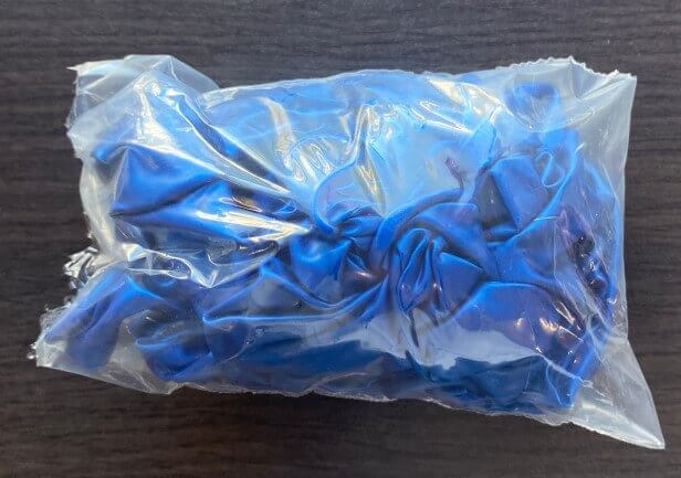 Set 25 baloane latex metalizat / sidef albastru 28cm [6]