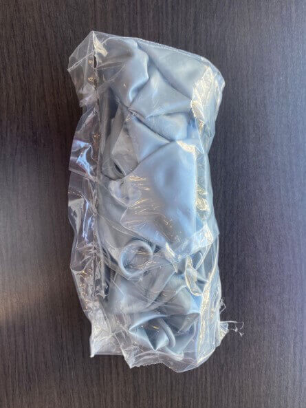 Set 25 balone latex metalizat / sidef argintiu silver 28cm [5]