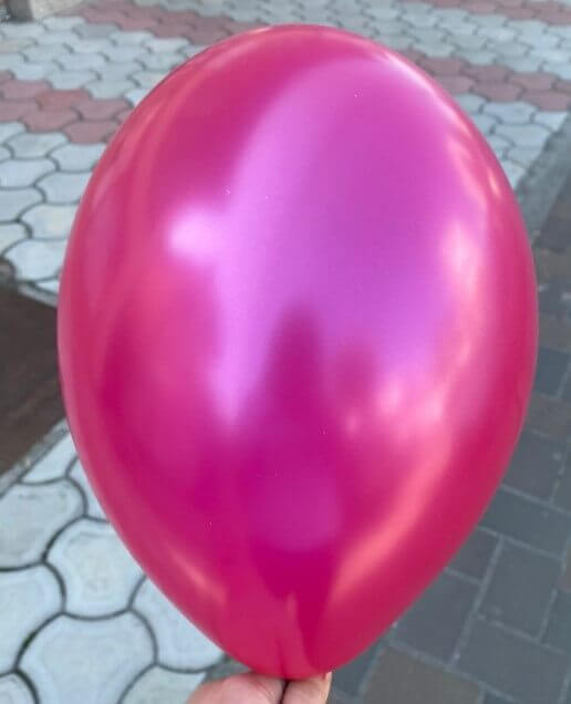 Set 25 balone latex metalizat / sidefat roz, pink 28 cm [3]