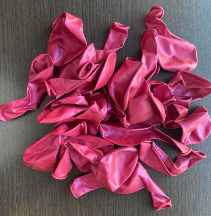 Set 25 balone latex metalizat / sidefat roz, pink 28 cm [4]